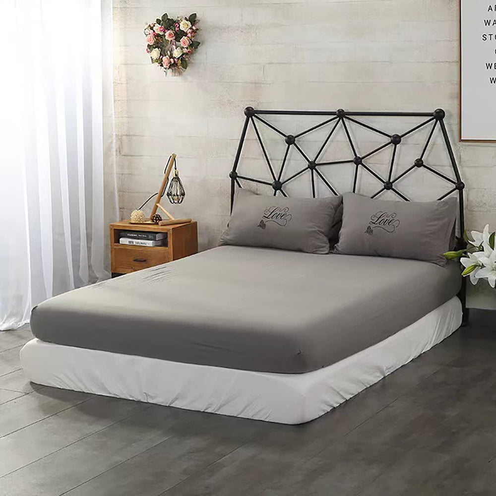 Waterproof Mattress Protector, King Size and Queen Size Mattress Cover with TPU Waterproof, Urine and Sweat Proof Fitted Bed Sheet Cover (Gray Queen)