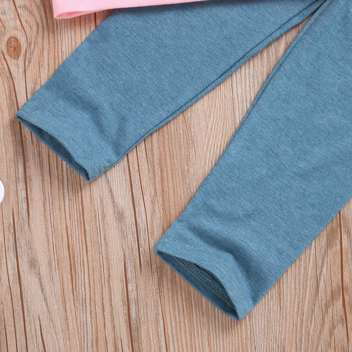 Toddler Girls Clothes Winter Warm Long Sleeve Tops+Long Pants Set