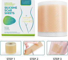 Load image into Gallery viewer, Silicone Scar Sheets,Scar Removal,Silicone Scar Tape Roll for C-Section,Professional Painless Silicone Keloid Scars from Surgery, Burn, Acne Et (1.6” X 60”Roll-1.5M)

