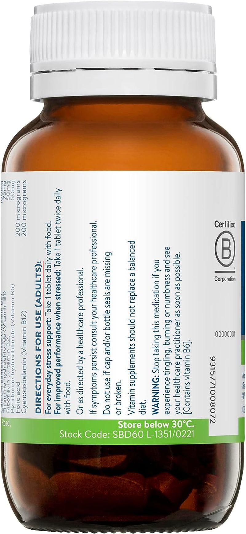 Super B Daily Stress + 60 Tablets