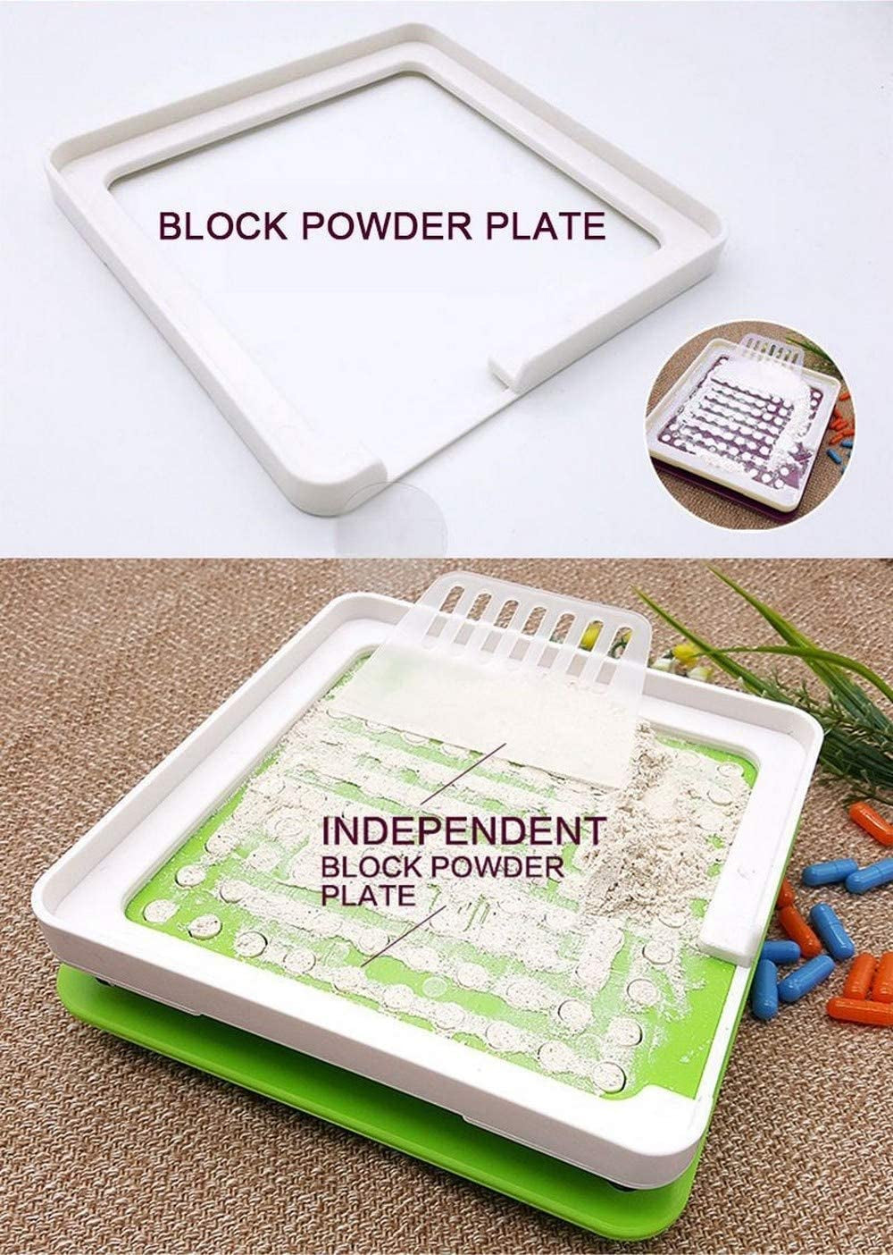 Capsule Machine Size 000 (Largest) - 100 Holes Empty Capsules Filler with Tamper Supplements Filling Vitamin Pill