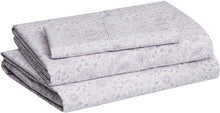 Load image into Gallery viewer, Lightweight Super Soft Easy Care Microfiber Bed Sheet Set with 14&quot; Deep Pockets - Twin, Lavender Paisley
