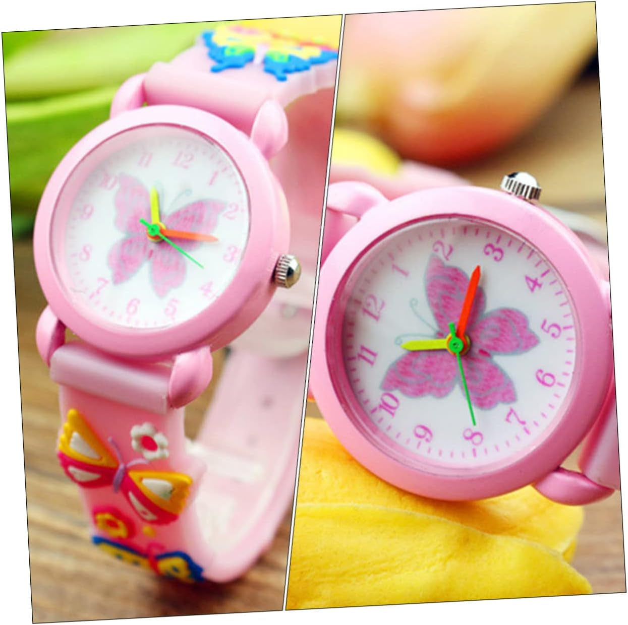 Butterfly Watch Girl Watch Ornament for Kids Toddler Watches Kids Watches for Girl Kids Watch Ornament Funny Kids Watch Plastic Pink Adorable Cartoon Watch Adorable Toddlers Watch