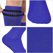 Load image into Gallery viewer, 3 Pairs Kids Knee High Soccer Socks Athletic Sports Team Socks for 7-12 Years Old Youth Boys and Girls (US Size 3-6）
