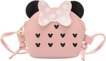 Load image into Gallery viewer, Little Girls Crossbody Purse Toddler Mini Cute Princess Handbag Shoulder Messenger Bag for Kids, a Mouse Pink, Medium, Durable
