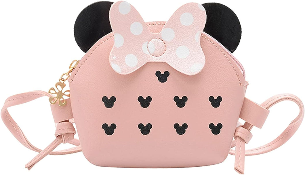 Little Girls Crossbody Purse Toddler Mini Cute Princess Handbag Shoulder Messenger Bag for Kids, a Mouse Pink, Medium, Durable