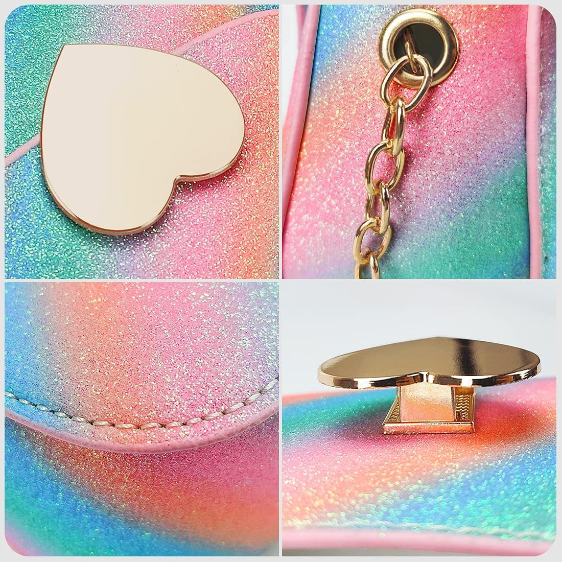 Little Girls Purse Cute Mini Toddler Crossbody Purse Kids Purses for Girls Rainbow Purse for Little Girls