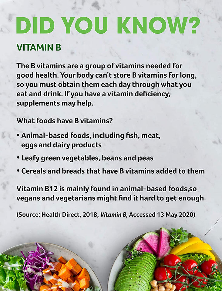 Vitamin B Complex with B3, B6 + B12 for Energy, Supports Energy Levels, 150 Tablets