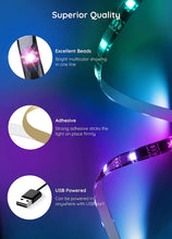 Load image into Gallery viewer, RGBIC TV Light Strip, 2M/6.56Ft TV LED Backlight Strip for 30-50 Inch TV, USB LED Strip with APP Control, Color Changing by Sync to Music, RGBIC LED Lights for TV PC Monitor Gaming Room
