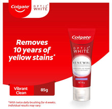 Load image into Gallery viewer, Optic White Renewal Vibrant Clean Teeth Whitening Toothpaste, 85G, with 3 Percent Hydrogen Peroxide, Enamel Safe
