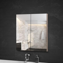Load image into Gallery viewer, Bathroom Mirror Cabinet Vanity Medicine Shave Wooden Natural 600Mm X720Mm
