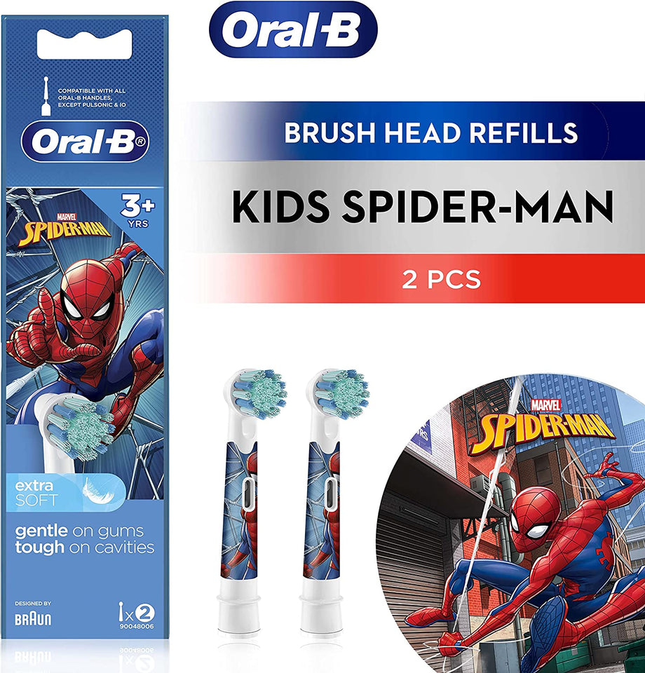 Stages Kids Spiderman 3+ Years Toothbrush Brush Heads 2 Count