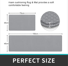 Load image into Gallery viewer, Kitchen Rugs and Mats, anti Fatigue Waterproof for Kitchen, Office &amp; Garage，Non Skid Standing Kitchen Rug 2 Piece —（44X75Cm+44X150Cm）
