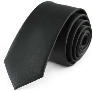 Mens Black Slim Skinny Wool Tie Necktie Wedding Present