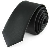 Mens Black Slim Skinny Wool Tie Necktie Wedding Present
