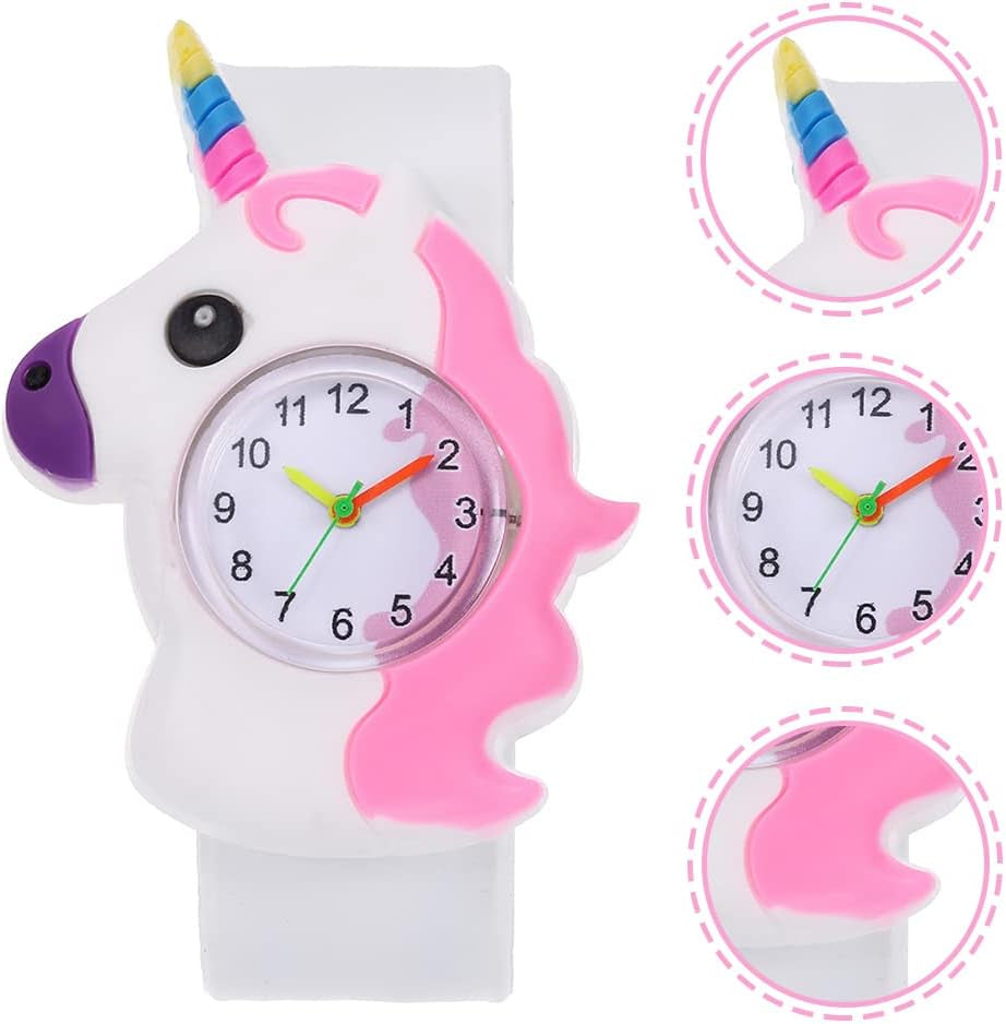 Slap Bracelet Watch 1 Set Slap Watch -Shape Slap Watch Cartoon Bracelet Necklace for Girl Girls' Watches