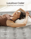 Queen Size Air Mattress, Inflatable Airbed with Built-In Pump, 3 Mins Quick Self-Inflation/Deflation, Comfortable Top Surface Blow up Bed for Home Portable Camping Travel, 80X60X18In, 650Lb MAX