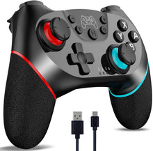 Load image into Gallery viewer, [2023 New Version]  Wireless Switch Controller, Switch Pro Controller Remote Gamepad Compatible with Switch/Lite/Oled, with 6-Axis Gyro, Dual Motors, Wake-Up and Turbo Function

