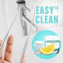 Load image into Gallery viewer, Tongue Scraper with Cases (2 Pack), Reduce Bad Breath, Stainless Steel Tongue Cleaners, Metal Tounge Scrappers, Tongue Scraper Cleaners, Easy to Use and Clean Tongue Scrapers Adults
