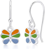 BLING BIJOUX - GIRLS SILVER EARRINGS - Sterling Silver Dangle Earrings - Women'S Jewellery, Kids Jewellery and Gifts - Hypoallergenic Earrings Hooks.