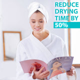 BONDI HOME SPA Microfibre Hair Towel Wrap - anti Frizz Hair Drying Towel for Long, Thick or Curly Hair - Dries Hair 50% Faster - Super Absorbent - XL (107 X 56) - Rectangle