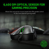 Deathadder Essential Ergonomic Wired Gaming Mouse, Black