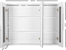 Load image into Gallery viewer, Cefito Bathroom Mirror Cabinet Wall 1200Mm Mirrorred Cupboard Storage 3-Door W/Adjustable Shelves Medicine Shaving Toiletries White 720Mm-Tall
