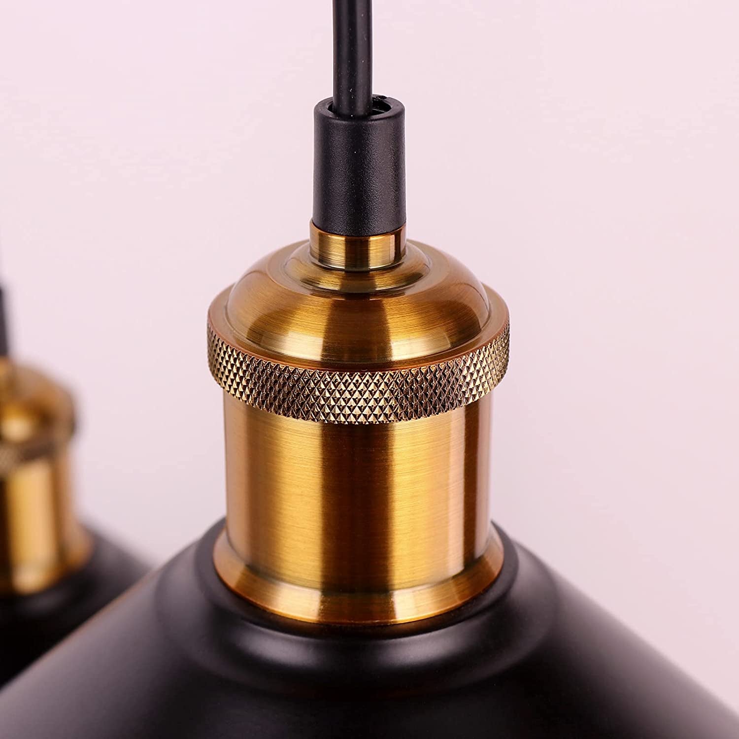 3-Light Black Pendant Lighting,Adjustable Linear Hanging Industry Loft Retro Metal Lights,E27,For Kitchen Island Living Room Dining Room