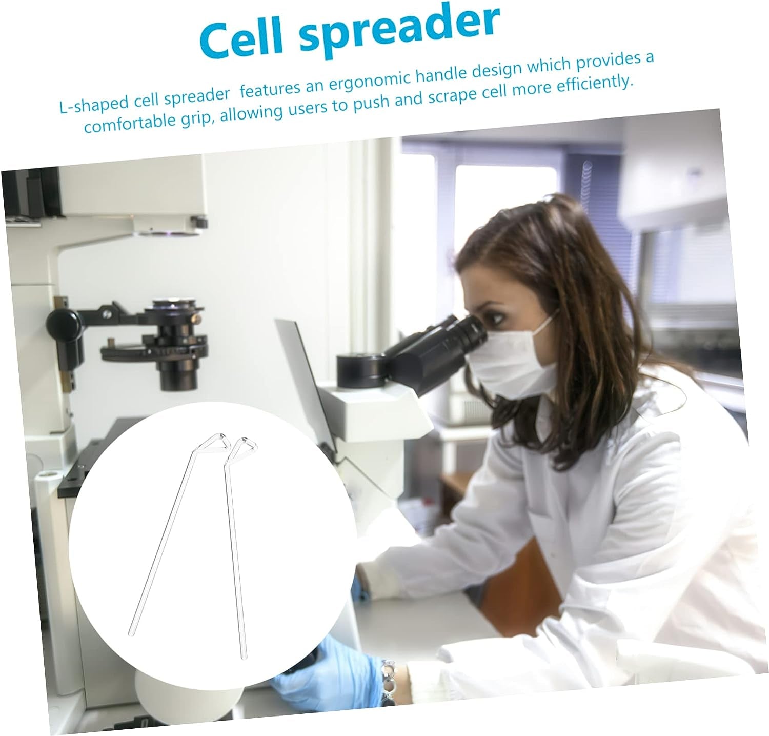 2Pcs Diffuser Cell Spreader Bars Cell Spreading Bar Science Experiment Kit Chemistry Glass Stick Cell Spreaders Glass Boom Transparent Triangle Cell Spreader