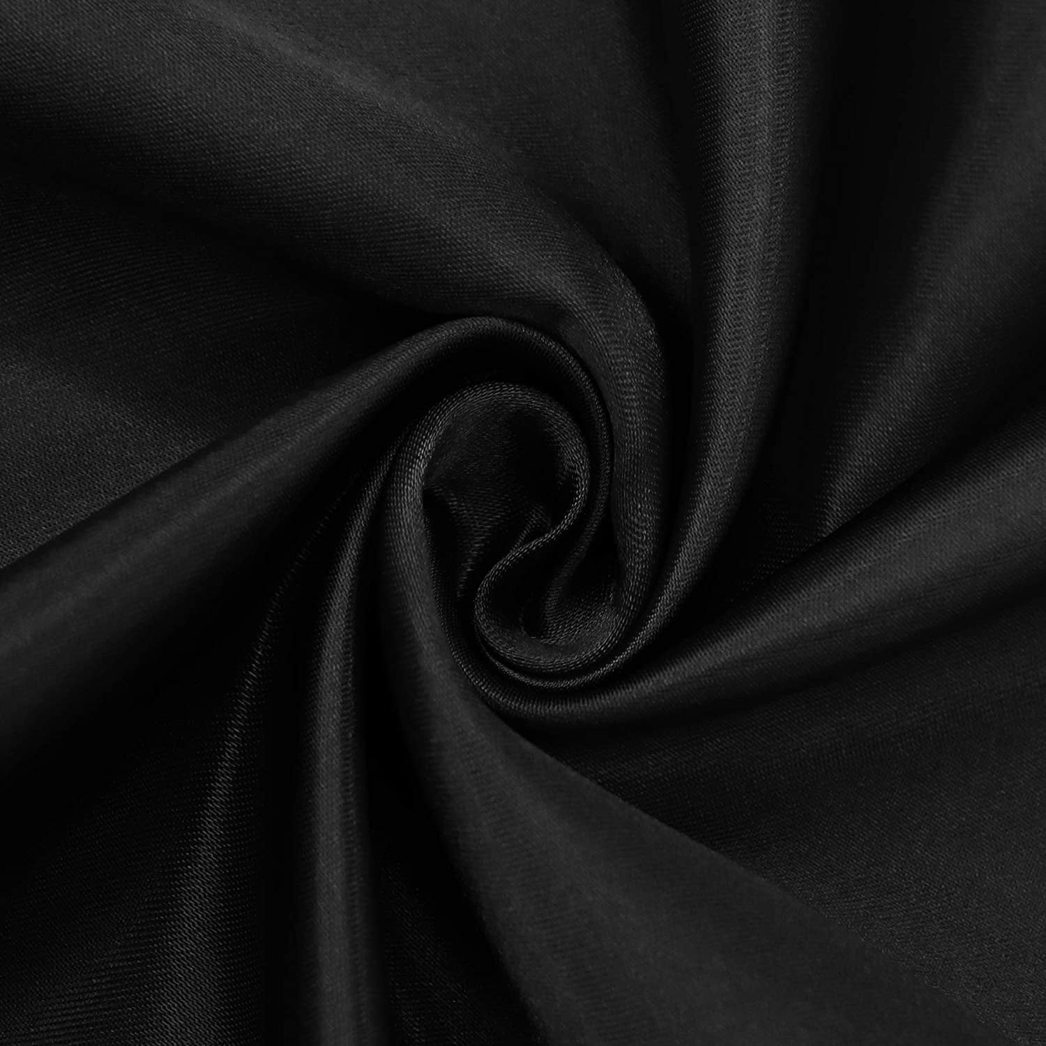 Justlinen 2 Pack Satin Pillowcase for Hair and Skin Queen Size, Satin Pillow Case with Envelope Closure Luxury Pillow Cover, Cooling Pillow Cover for Curly Hair-Soft, Breathable, Wrinkle, Fade Resistant(51X76Cm)-Black