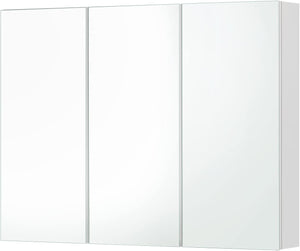 Welba Bathroom Cabinet with Mirror Adjustable Shelves Cupboard Shower Mirror Cabinet Wall Mount Storage Cabinet 90 X 72Cm