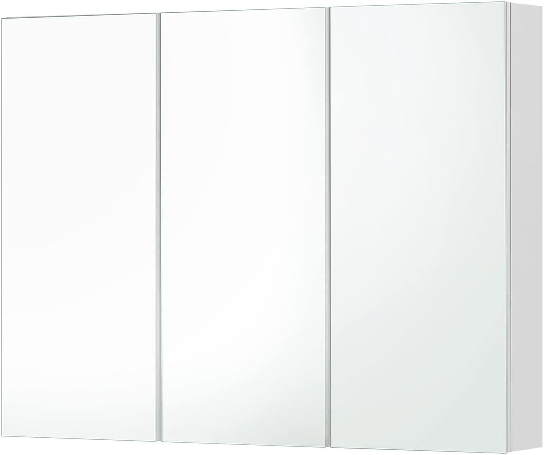 Welba Bathroom Cabinet with Mirror Adjustable Shelves Cupboard Shower Mirror Cabinet Wall Mount Storage Cabinet 90 X 72Cm
