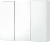 Welba Bathroom Cabinet with Mirror Adjustable Shelves Cupboard Shower Mirror Cabinet Wall Mount Storage Cabinet 90 X 72Cm