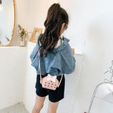 Little Girls Crossbody Purse Toddler Mini Cute Princess Handbag Shoulder Messenger Bag for Kids, a Mouse Pink, Medium, Durable