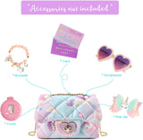 Unicorn Quilted Little Girls Crossbody Purse for Toddler Kids, 5.5'
