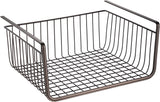 York Lyra Metal under Shelf Basket, Bronze