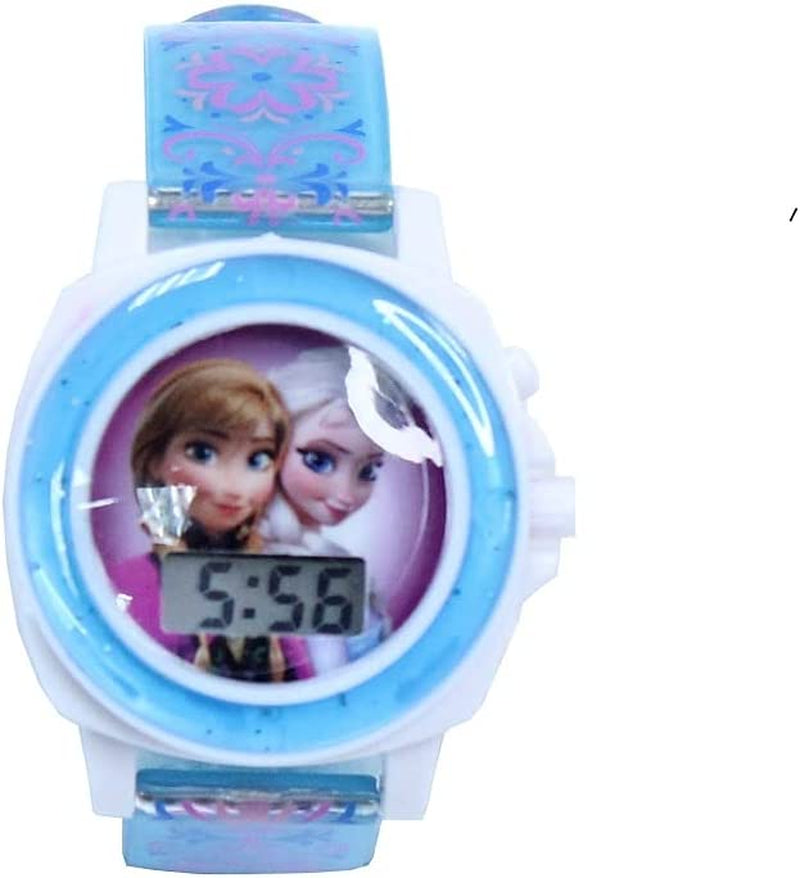 Kids' FZN3588 Frozen Anna and Elsa Blue Watch, Blue, Digital,Quartz Movement