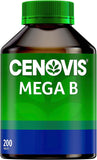 Mega Vitamin B Tablets with B3, B6, B12 + Biotin for Energy, 200 Tablets
