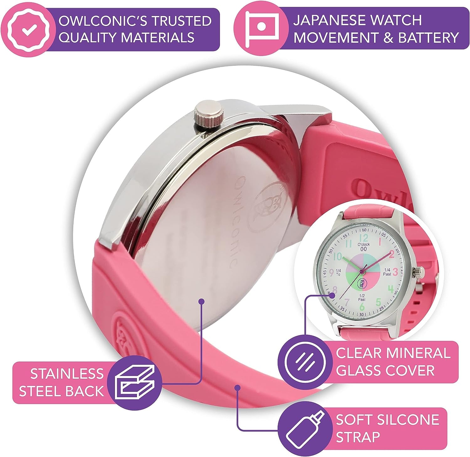 Kids Watch - Analog Watches for Kids. Great for Boys and Girls Aged 4+. Perfect Kids Analog Watch Telling Time Teaching Tool.