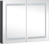 Bathroom Mirror Cabinet, Wall Mirror Cabinet for Bathroom LED Mirror Storage Cabinet Storage Cupboard LED Bathroom Mirror Cabinet 80X12.2X68 Cm