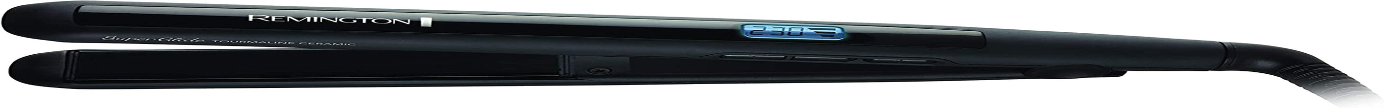 Super Glide Ceramic Hair Straightener (AU Plug), Digital Heat Settings up to 230°C + LCD, 15 Second Fast Heat Up, 110Mm Tourmaline Ceramic Plates Prevent Frizz - Black