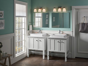 CB-CLC3026FS 30" W X 26" H Two-Door Bathroom Medicine Cabinet with Mirror, Recessed or Surface Mount Bathroom Wall Cabinet, Beveled Edges,Silver