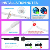 LED Strip Lights 5M 16.4Ft, Bluetooth 5050 RGB Color Changing LED Lights, Music Sync Dance, 44 Keys Remote Controll & Mobile APP Controller, Timing Function for Bedroom, TV, Party, DIY Decora