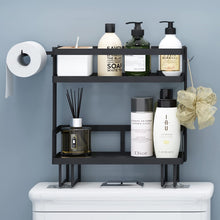 Load image into Gallery viewer, Bathroom over the Toilet Storage Shelf, 2-Tier Bathroom Storage Organizer Shelves, Space Saver Small, Black…
