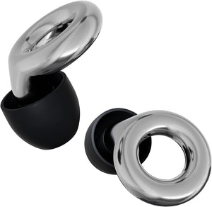 Experience Noise Reduction Ear Plugs – High Fidelity Hearing Protection for Concerts, Motorcycles, Drummers, Work & Noise Sensitivity – 8 Ear Tips in XS, S, M, L – 18Db Noise Cancelling - Silver