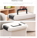 Plastic Household First Aid Bin Box Medicine Storage Box Family Emergency Box Portable Medicine Storage Latch Container Holder White