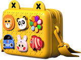Kids Crossbody Bag Mini Cartoon Shoulder Bag Kids Tide Satchel for Girls Boys,Eva Material No Fade No Smell with Adjustable Strap Replaceable Decoration, Kids(Yellow)