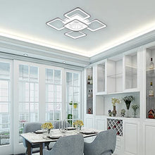 Load image into Gallery viewer, Modern Ceiling Light,Led Chandelier Flush Mount,Square Shape White Ceiling Light for Living Room Bedroom,72W/Cool White
