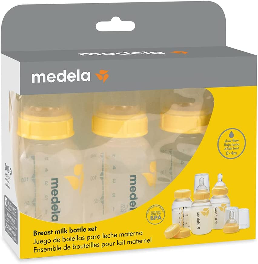 Breastmilk Bottle 150Ml with Wide Base Teat, Pack of 3