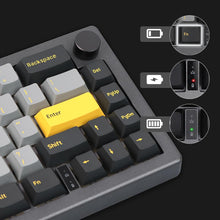 Load image into Gallery viewer, EK68 65% Gasket NKRO Hot Swappable 2.4Ghz/Bluetooth 5.0/USB-C Wired Mechanical Gaming Keyboard with Knob, South-Facing LED, 3000Mah Battery, RGB Backlight for Win/Mac(Flamingo Switch
